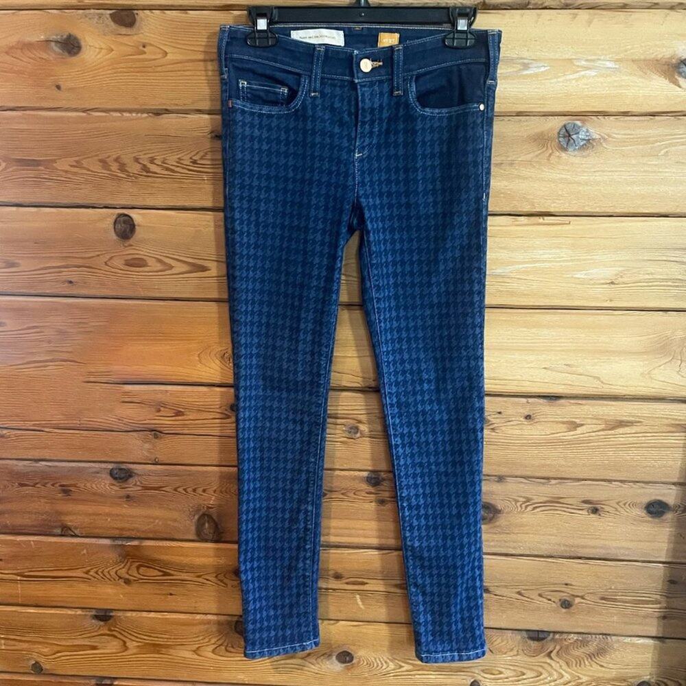 Pilcro Houndstooth Serif Skinny Jeans Women's Size 27